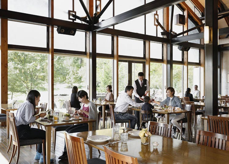 Garden Restaurant offering a view of the beautiful garden