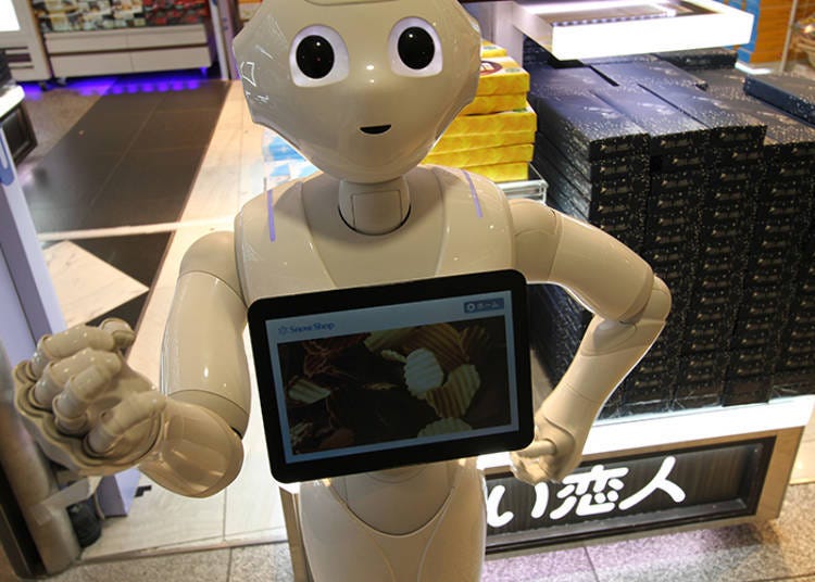 The robot Pepper will answer your questions and make selections it thinks you would like