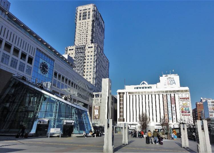 On the left, Hokkaido's Sapporo Station Terminal