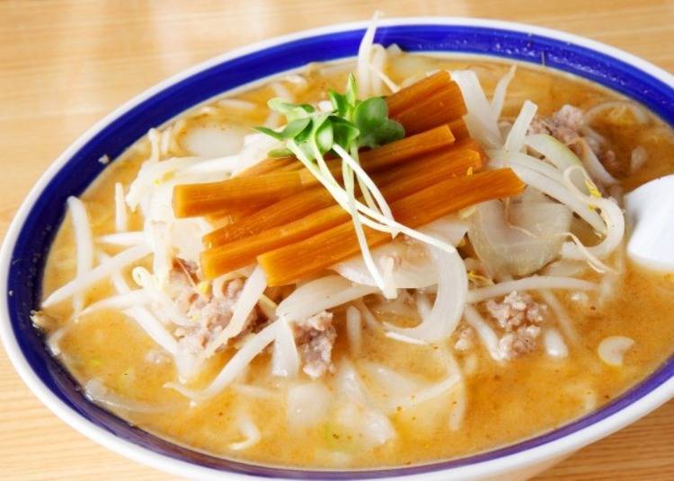 Some shops may surprise you with minced meat instead of a roast pork fillet, a common staple of ramen