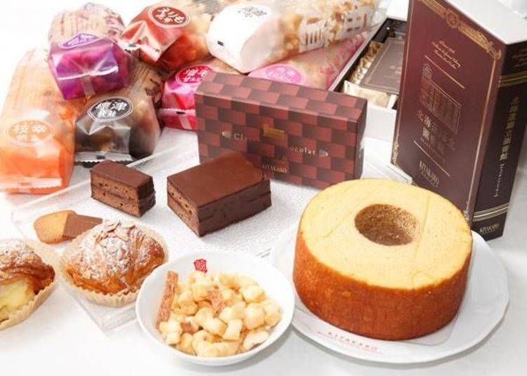 ▲Check out these popular sweets in Kitakaro Sapporo Honkan!