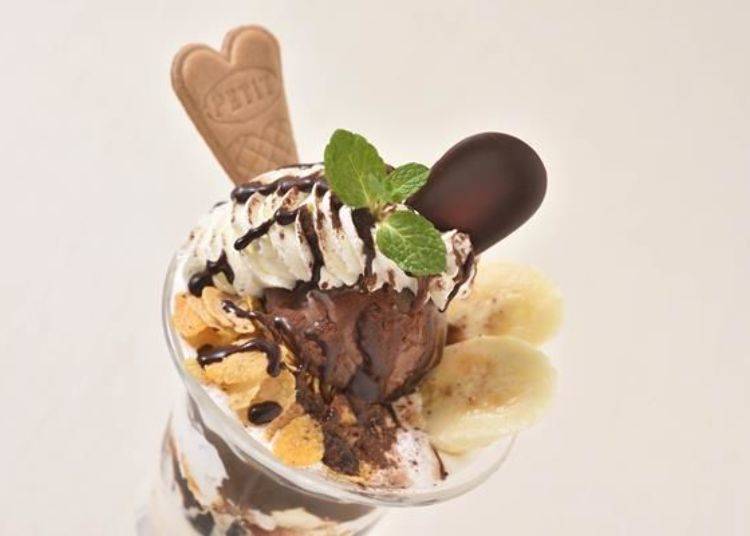 ▲The most popular "chocolate parfait" among several kinds of parfaits 600 yen (Photo provided by Kitakaro)