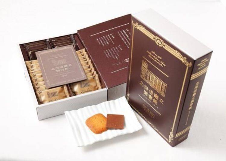 ▲초코샌드 쿠키 ‘홋카이도청립 도서관’ 1상자(랑그드샤 쿠키 20개, 초콜릿 10개 들이) 1080엔