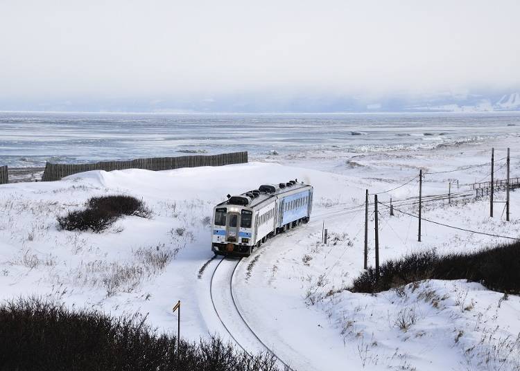 冬季限定！觀賞鄂霍次克海沿岸的流冰 季節限定列車
5) 「流冰物語號」