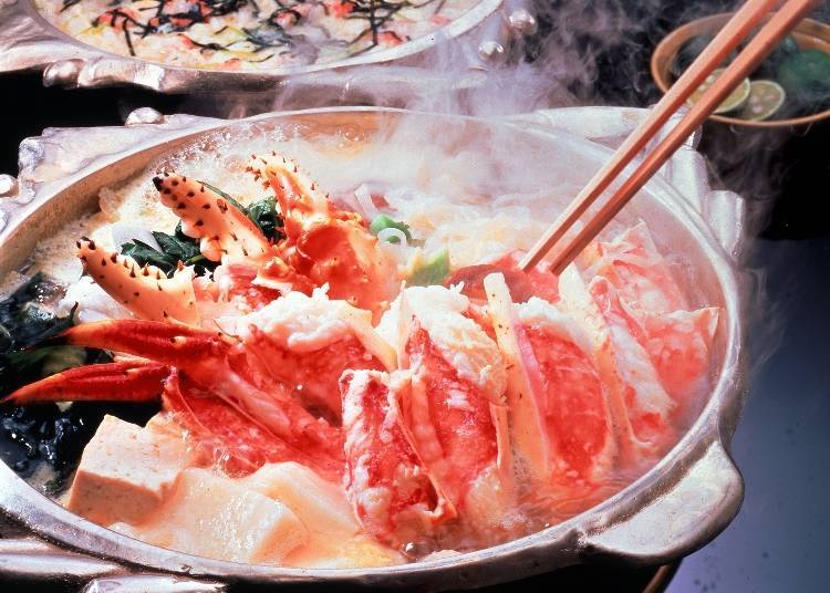 这是北海道帝王蟹的「螃蟹寿喜烧」。