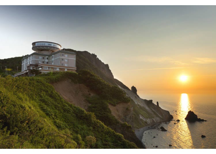 A resort surrounded by the ocean and nature