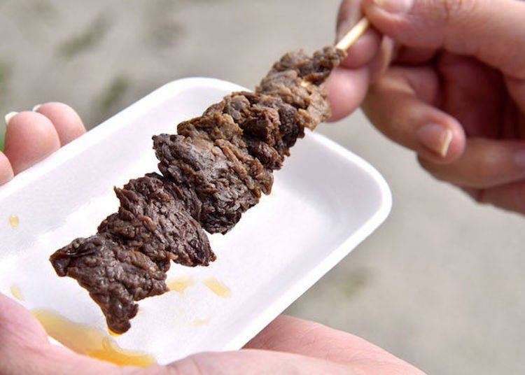 這是北海獅肉串（250日圓·含稅價格）