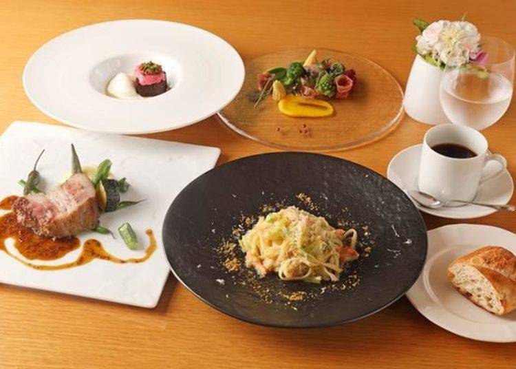 ▲ This is a classic lunch course using vegetables of the four seasons. This was served on the day we visited