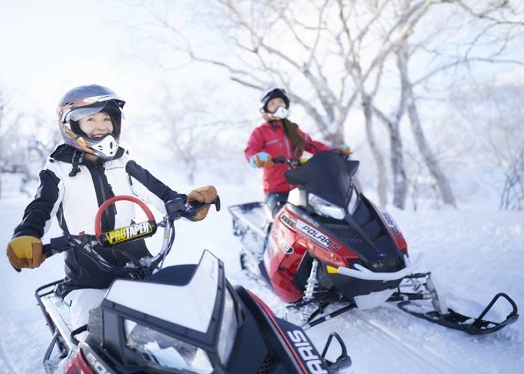 1. Snowmobiling Around the Vast Snow-filled Fields!