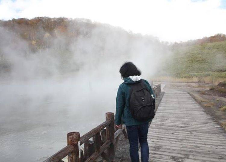 ▲ The steamy marsh. You can watch the powerful hot marsh closely.