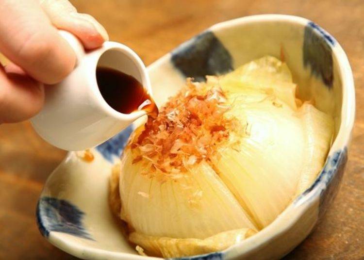 ▲ The onion is sweet and fresh with ponzu.