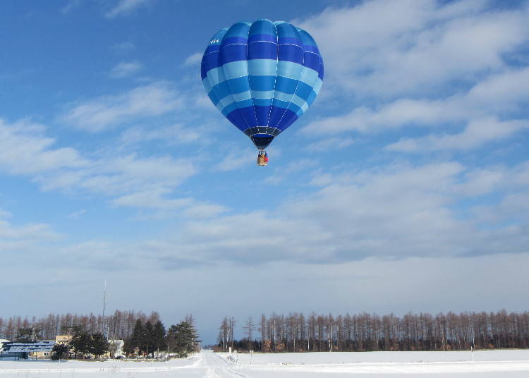 ５．天高くから見渡す流氷「熱気球フリーフライト」