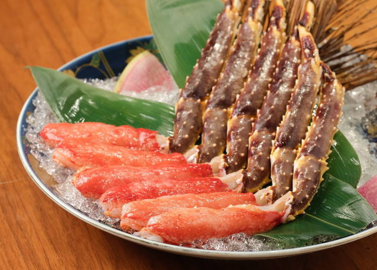 追加的單點菜單鱈場蟹蟹肉（未含稅2800日圓）。照片中為2人份（照片僅供參考）