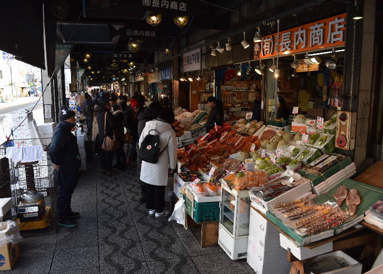 13:00　二条市場で海鮮グルメランチ
