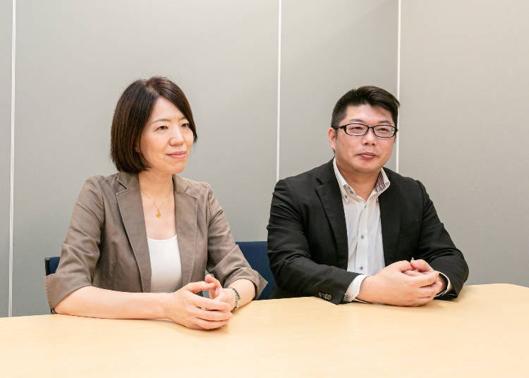 Pictured left, Kazuko Sugisaka; Osamu Ooyama on the right