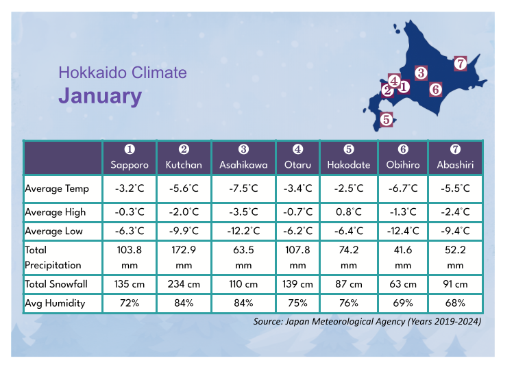 Hokkaido’s January Weather: The Peak of Winter Cold