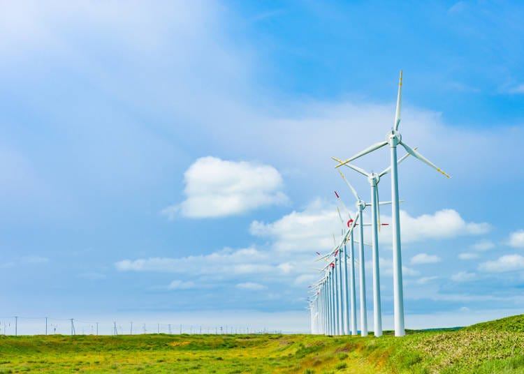 It is also an area where you can see wind turbines standing in a row, with their blades gently turning with the wind