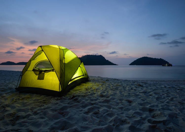 Camping on the beach? That's truly Hokkaido in summer!