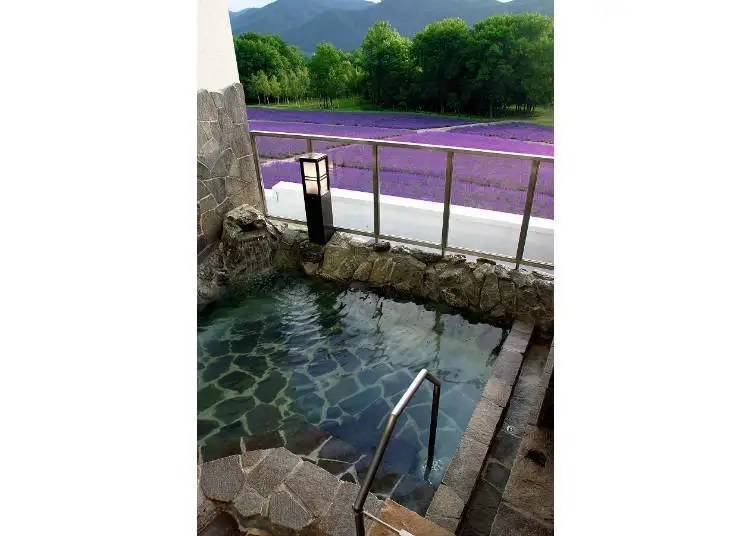 The "Lavender Sea" by the hot tub