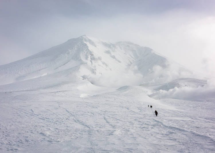 4．大雪山系旭岳で四方八方真っ白な世界に迎えられた