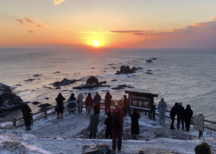 6. Watch the first sunrise at scenic spot Cape Erimo