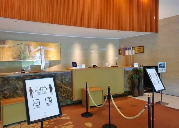 The front desk is fully equipped with health & safety measures