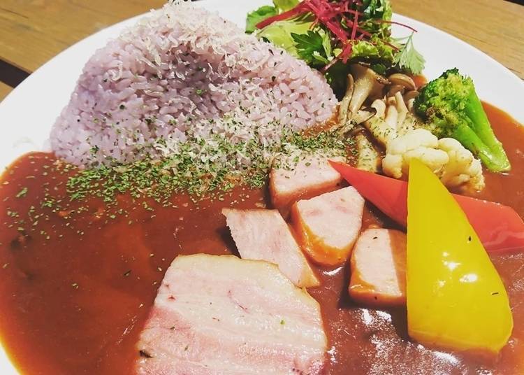 Hayashi Rice, with plenty of locally produced and consumed ingredients. Photo courtesy of Hakkenzan Kitchen & Marche