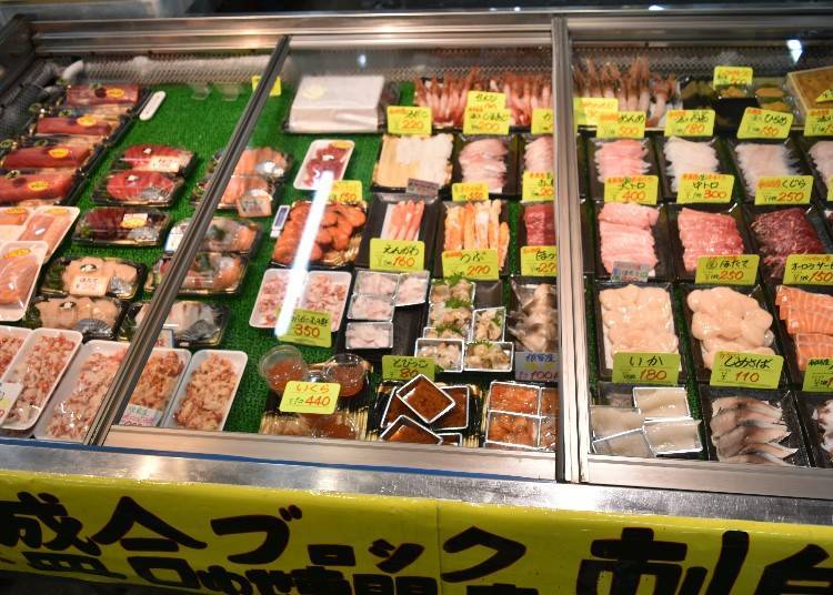 喜歡什麼生魚片都能盡量吃(照片拍攝:吉田匡和)