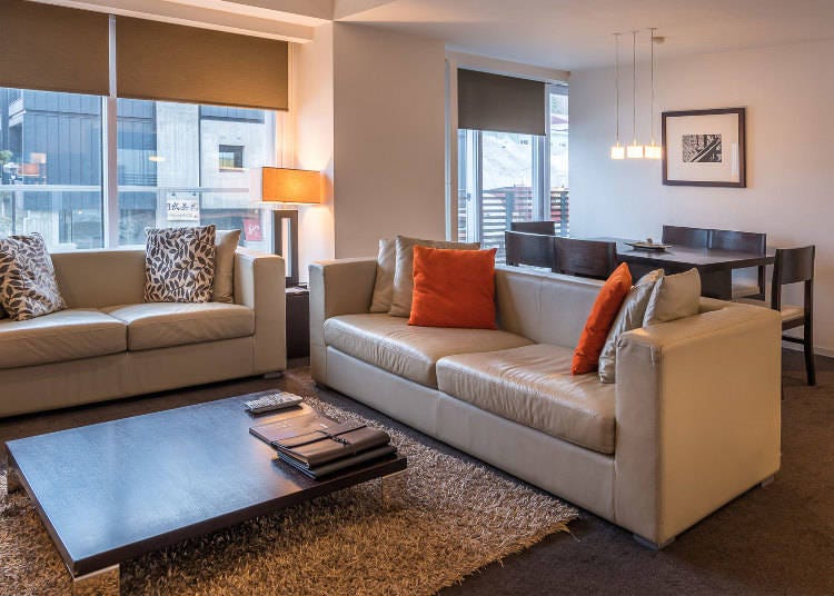 Room sizes vary from 45 square meters to a maximum of 155 square meters (Photo courtesy of Niseko Management Service)