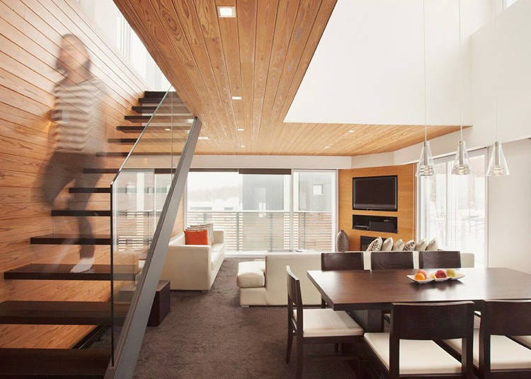 現代風建築與充滿設計感的室內空間極具特色（照片提供：Niseko Management Service）
