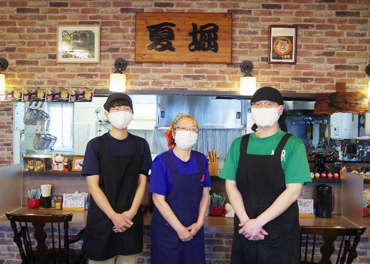 Mr. Natsubori runs the ramen restaurant with his family.