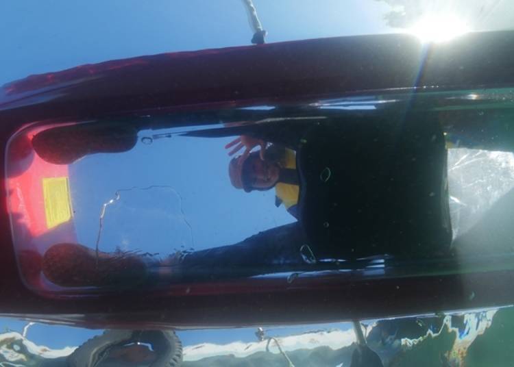 ▲A view of the kayak taken by an underwater camera! (Photo: Ocean Days)