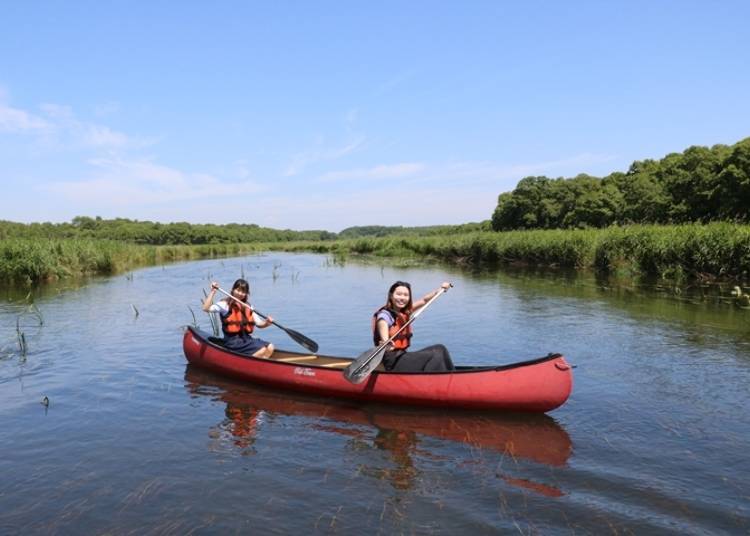 2. Chitose City: Enjoy Bibi River canoeing in a nature-filled wonderland near New Chitose Airport