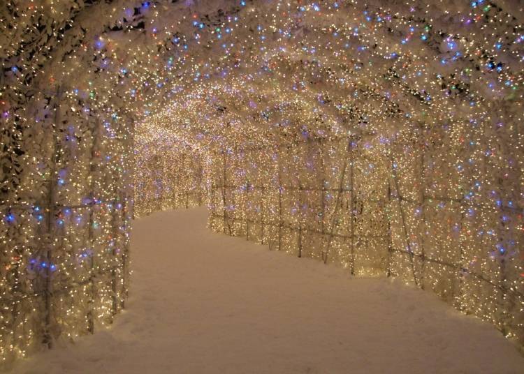 Sparkling lights illuminate the snow (Photo: Toyako Town)