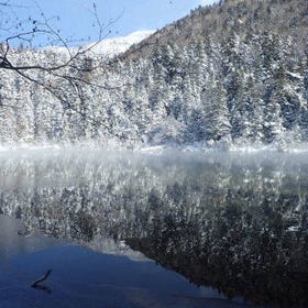(Stunning Frost Flower Scenery) Lake Akan
