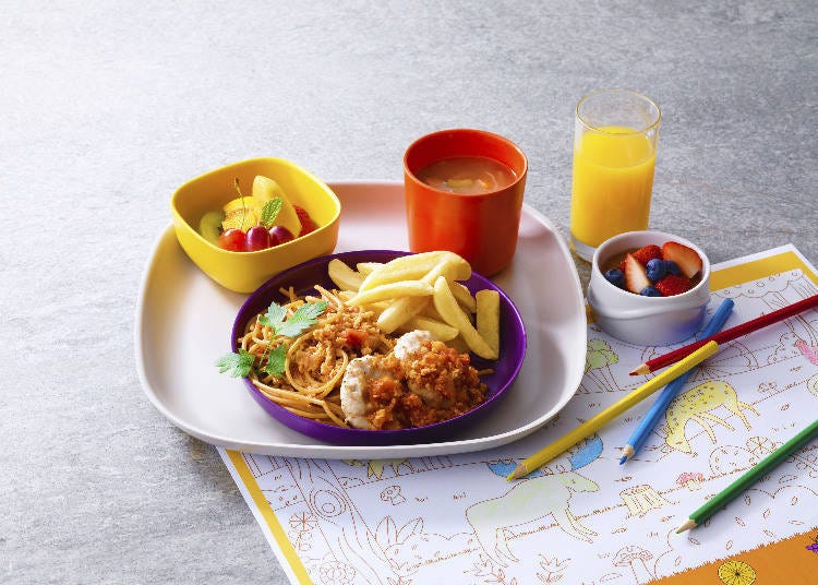 Children's lunches and coloring books are available to keep your kids entertained while you wait for your meal (Image: The Westin Rusutsu Resort)