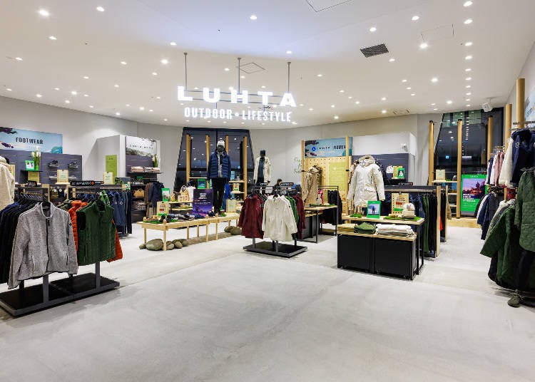 LUHTA Outdoor・Lifestyle, located on 3F. A popular outdoor brand from Finland (Photo: IKEUCHI GROUP)