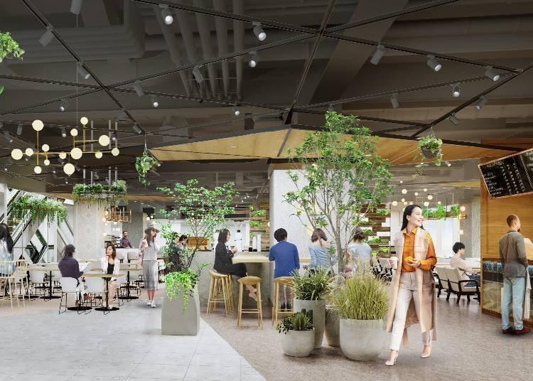Sample image of the 3F food hall. Soon, you'll be able to dine on delicacies here, both day and night! (Photo: Tokyu Land Corporation)