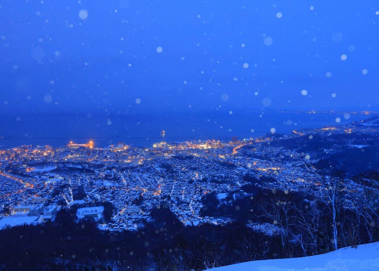 天狗山の雪は静かに降りしきる