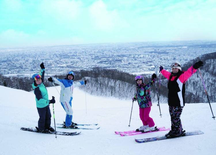 ▲街中から車で20分少々で行ける札幌郊外の藻岩山にあるスキー場
