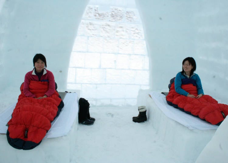 Ice lodge, photo courtesy of Shikaribetsu Nature Center