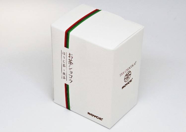 ▲1盒內含有抹茶巧克力和培茶巧克力