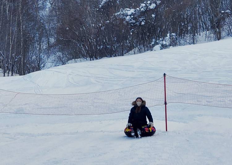 ▲「天狗山雪樂園」玩雪橇、雪上橡皮艇