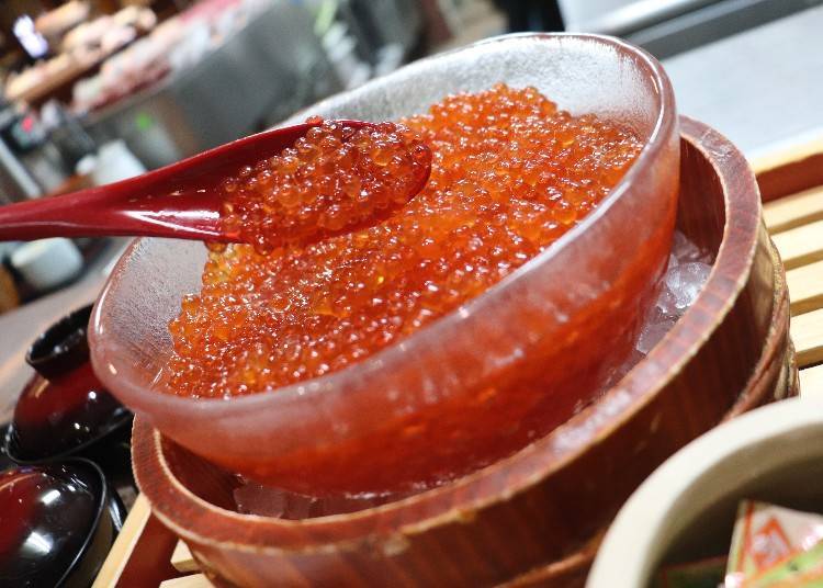 All-you-can-eat salmon roe for breakfast!