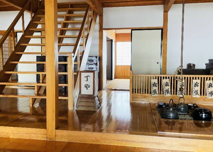 Visitors may also enter the building. Pictured here is the first floor.