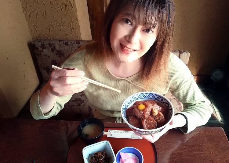 ▲松前では松前漬とマグロは絶対食べたい