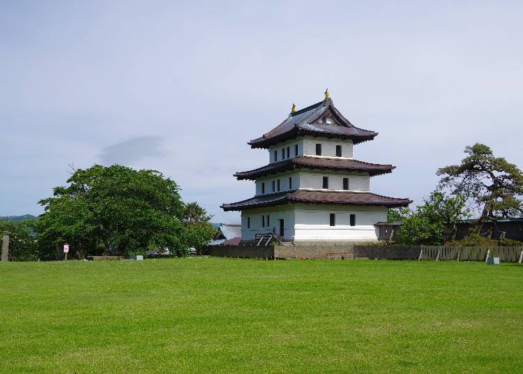 ▲復原後的松前城，現為松前城資料館