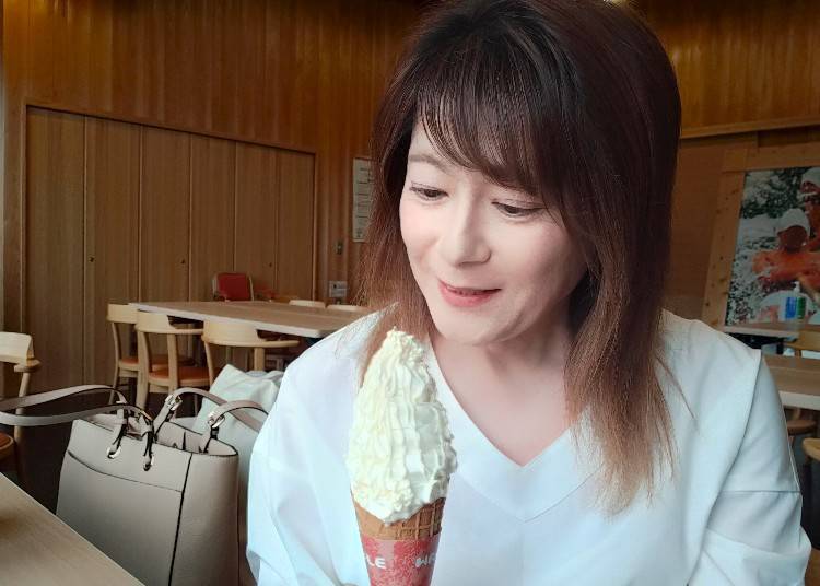 The Misogi Salt Soft Serve is surprisingly large and quite satisfying!
