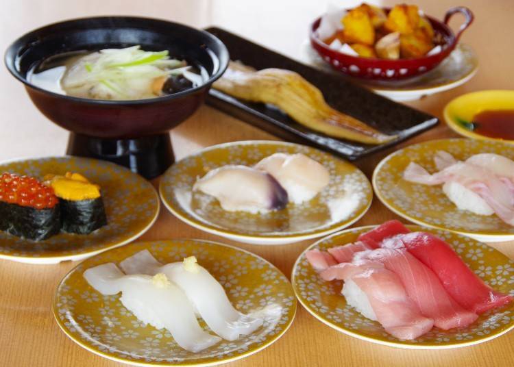 Each sushi slice is generous in size, to the point it spills over the rice!