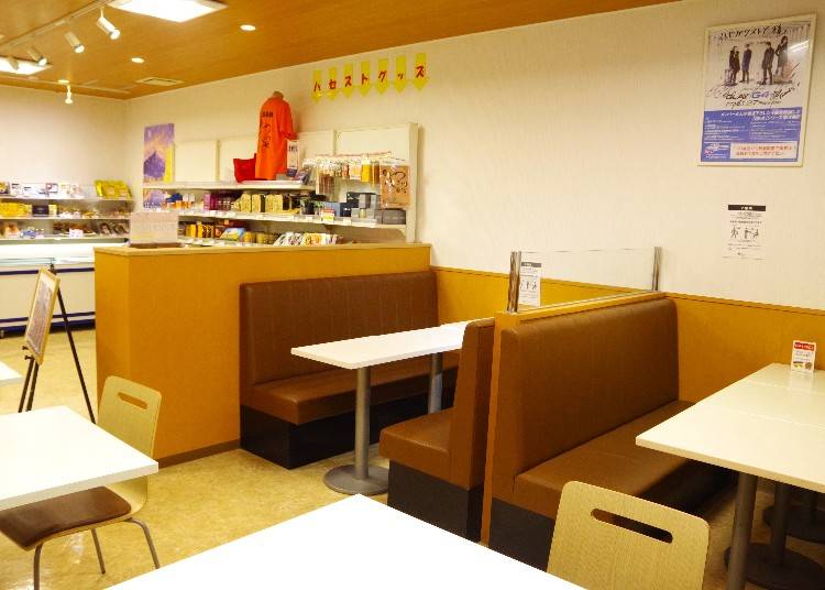 ▲中道店など一部のお店は店内にイートインコーナーがあり、できたてを食べていくことも可能です